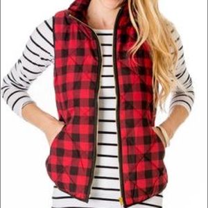 Buffalo check vest
